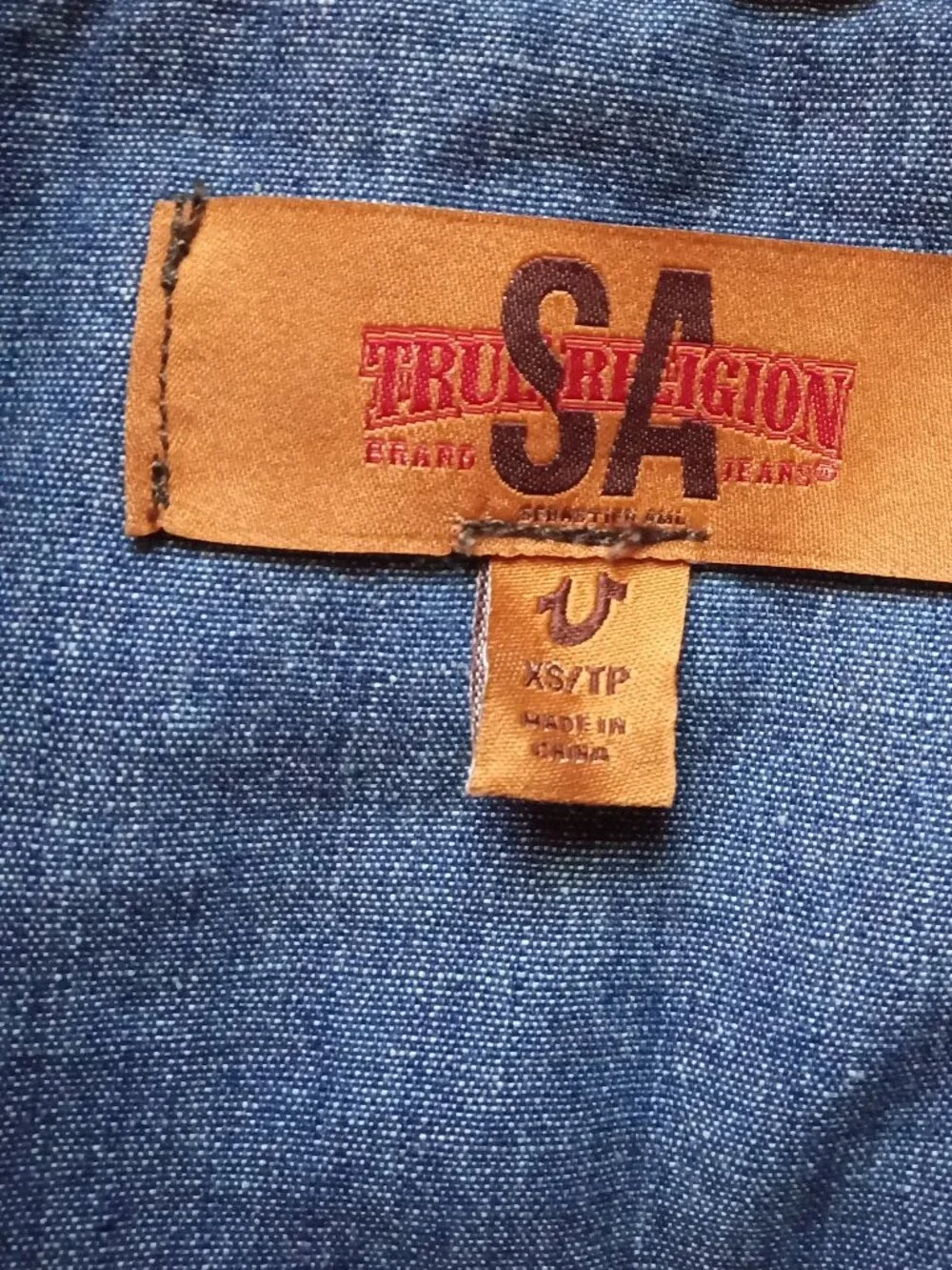 True Religion Denim Button Up Long Sleeve Shirt Mens XS